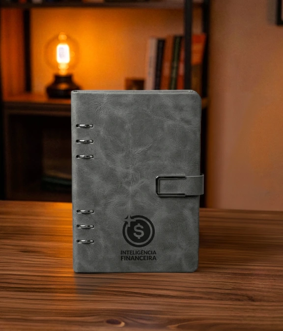 Caderno organizador para registrar suas decisões financeiras